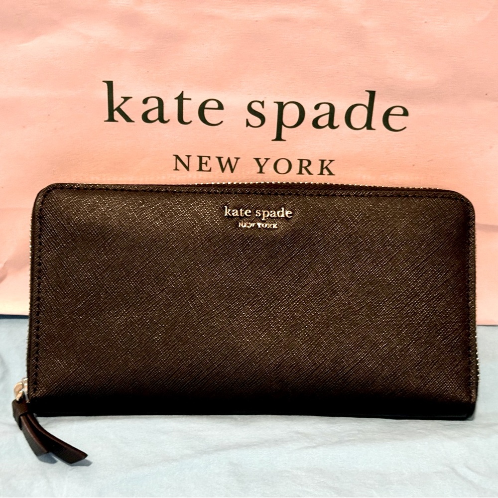Kate Spade ♠️ Continental Wallet (Black Leather)
